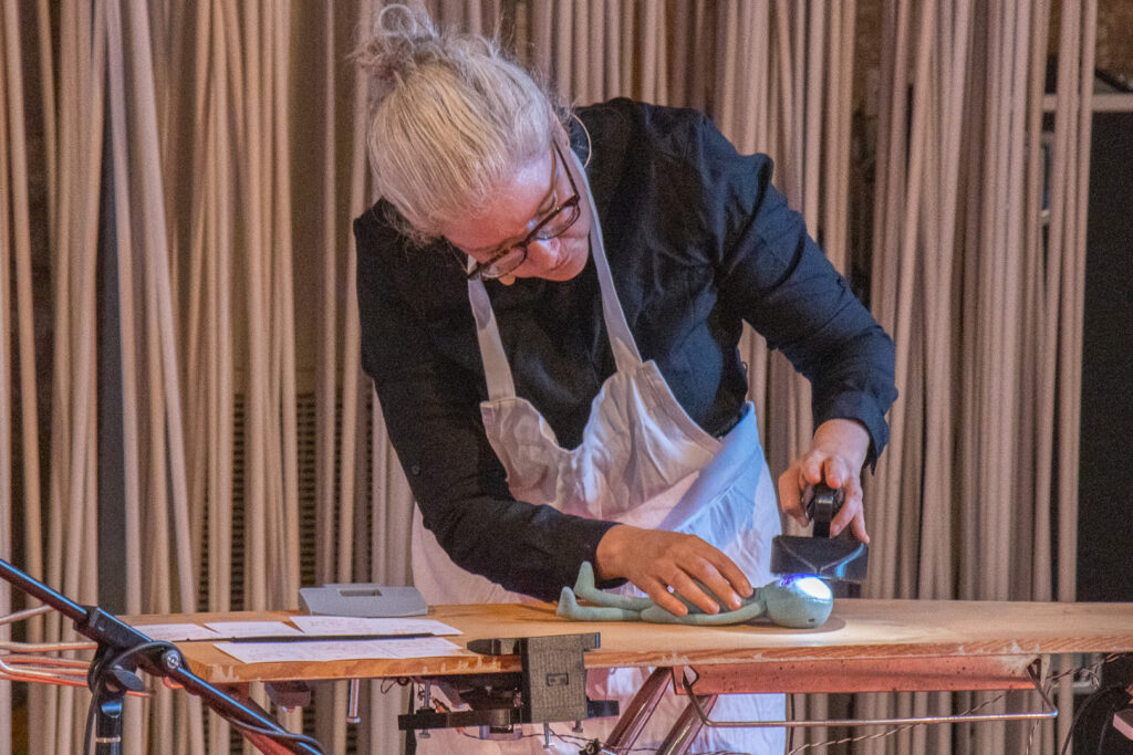 Ho, J. and Margaret Schedel. Housework Lock (Her) Down (2020). For Multiple Embedded Irons by Ho, Schedel, Cosgrove, Bhatt, and Blessing, and percussion. Published in Women & Music Journal (December 2021). Premiered at Nownet Arts Conference.