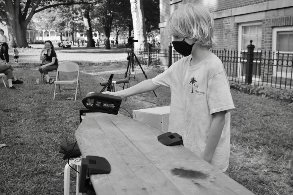 Audience as performers, Embeddded Iron installation. Governors Island NYC.