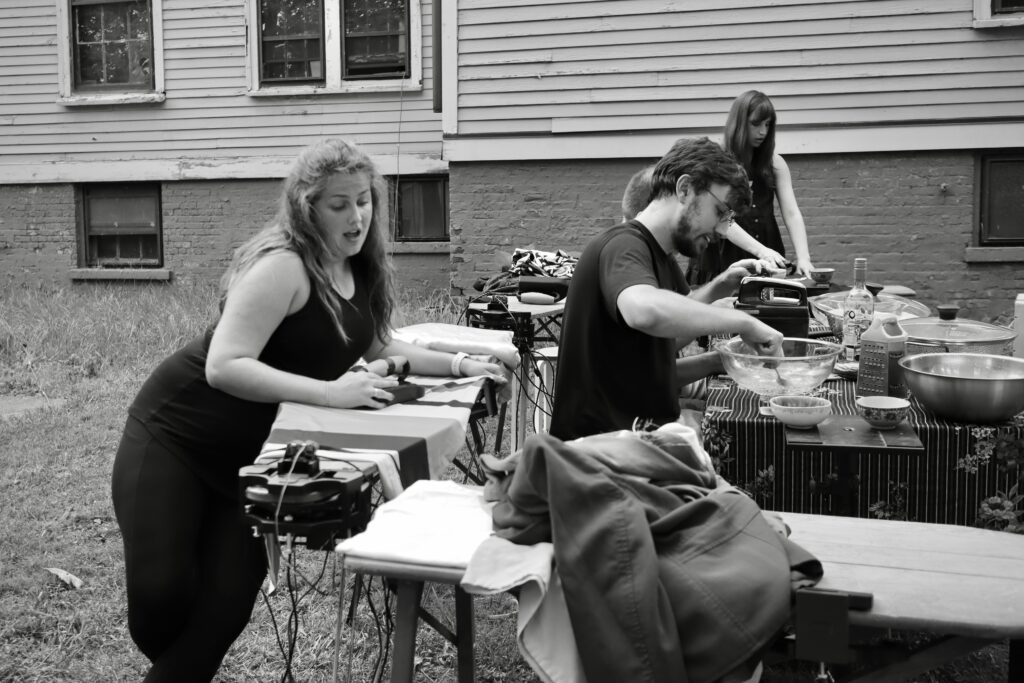 Nourbakhsh, Niloufar and Chelsea Loew (2021). Greyscale. For two Embedded Irons by Ho, Schedel, Cosgrove, Bhatt, and Blessing, and percussion. Premiered at NYC Governor’s Island.